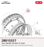Reifen 100/90-18, 56V, TL, vorne