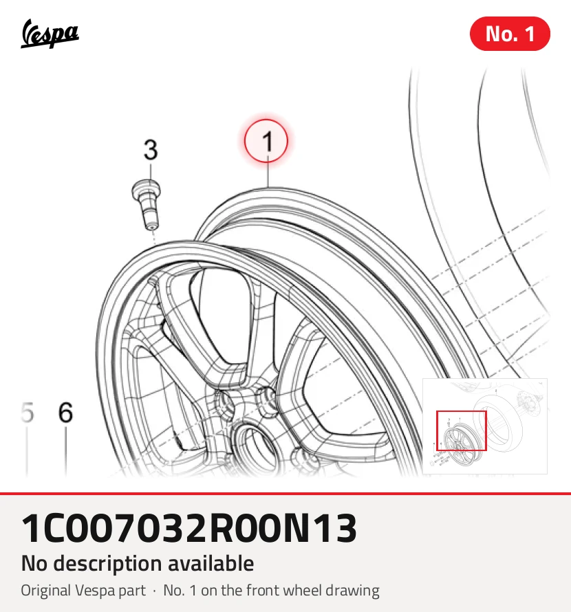 Roue avant 3,00" x 12"