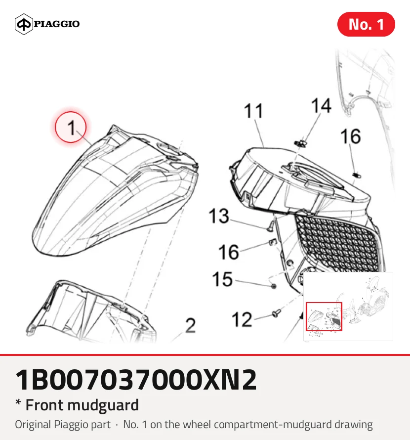 * Front mudguard