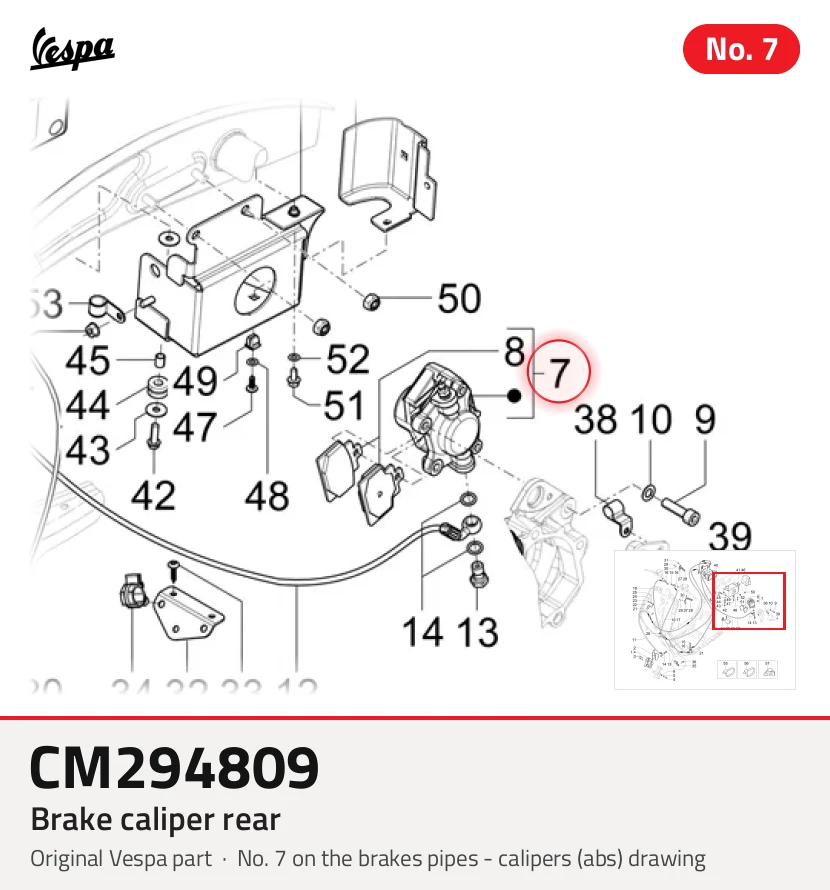 Brake caliper rear
