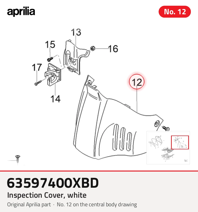 Cubierta de inspección, blanco