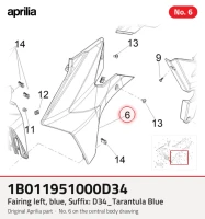 Kuip links, blauw, achtervoegsel: D34_Tarantula Blue