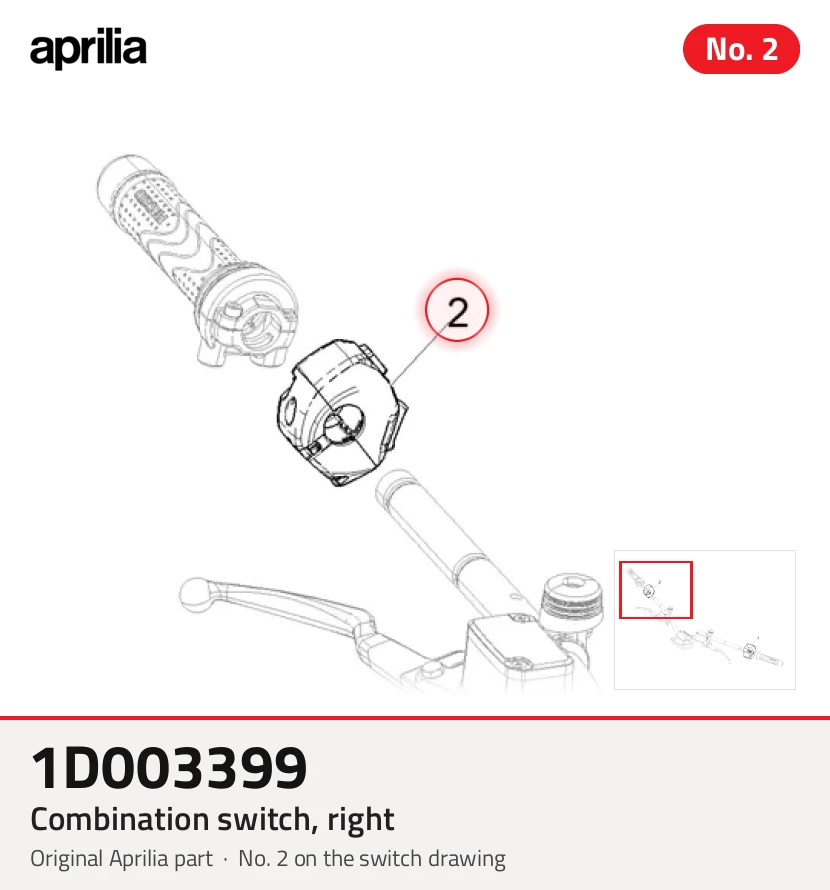 Combination switch, right