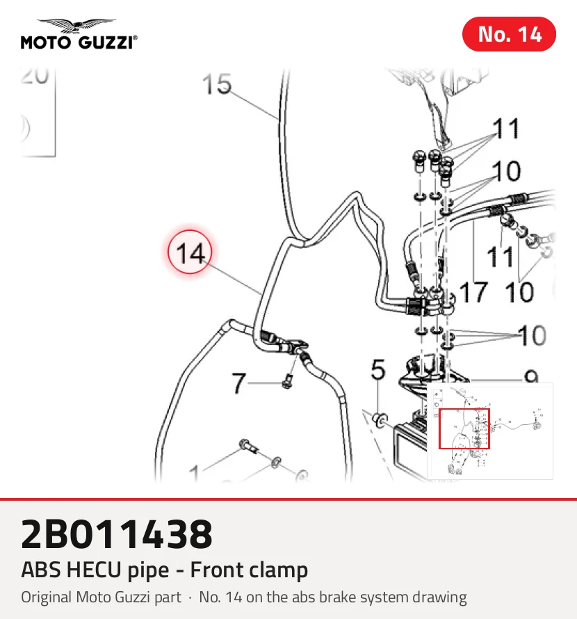 Tubo abs hecu - braçadeira frontal