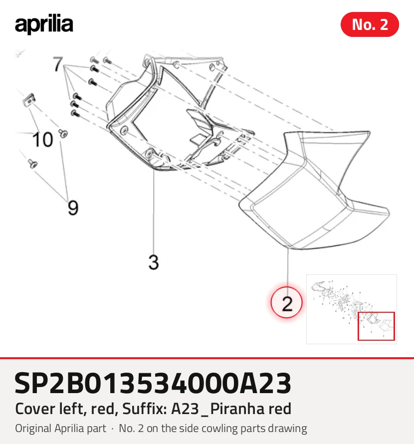 Cache gauche, rouge, suffixe : A23_Piranha red
