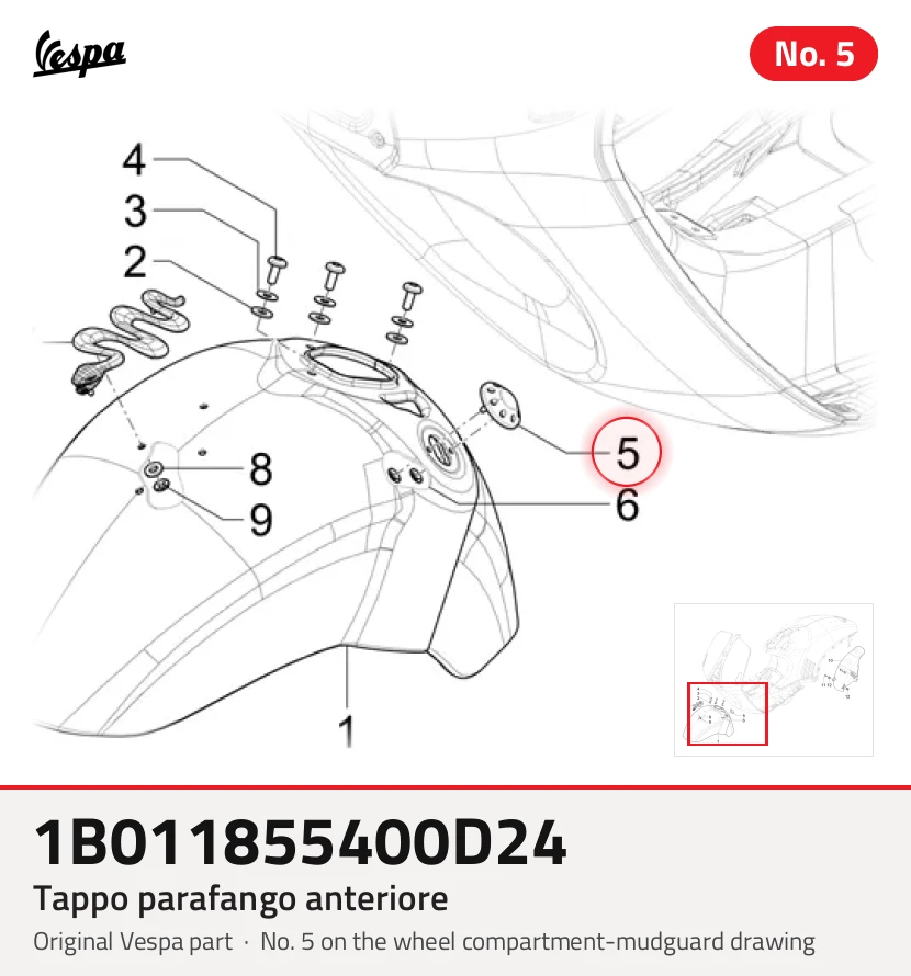 Vordere Kotflügelkappe