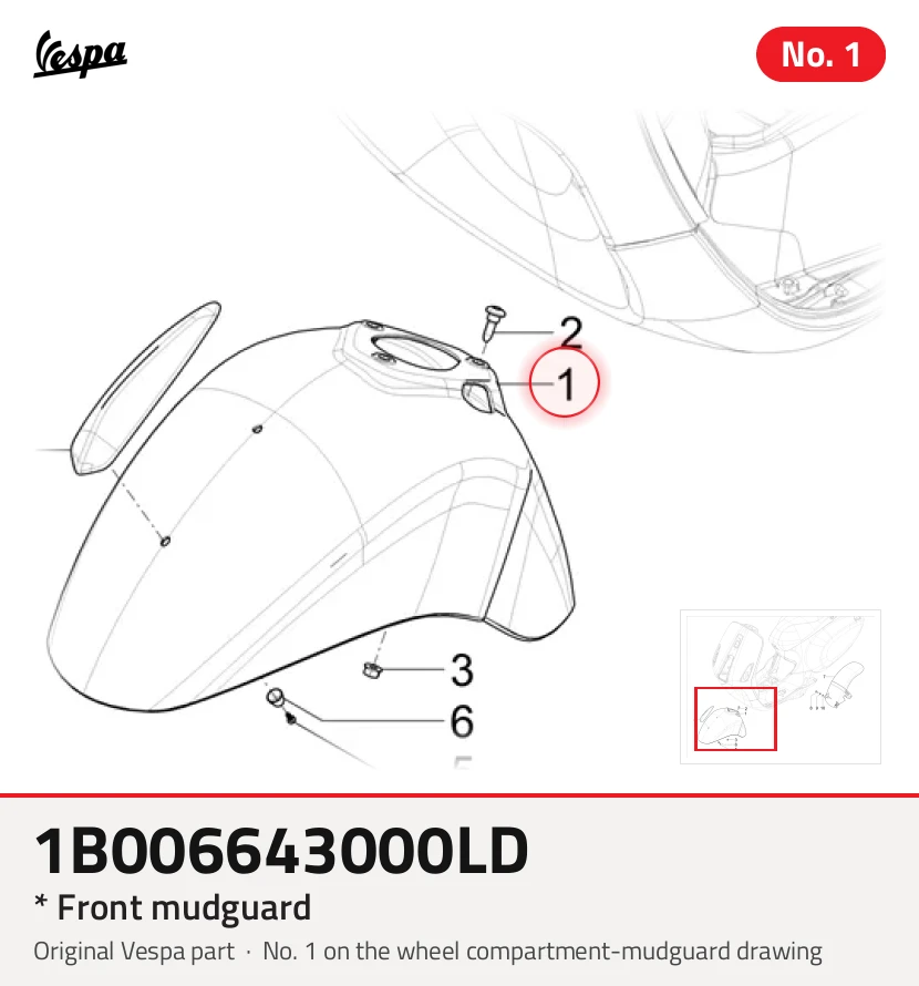 * Front mudguard