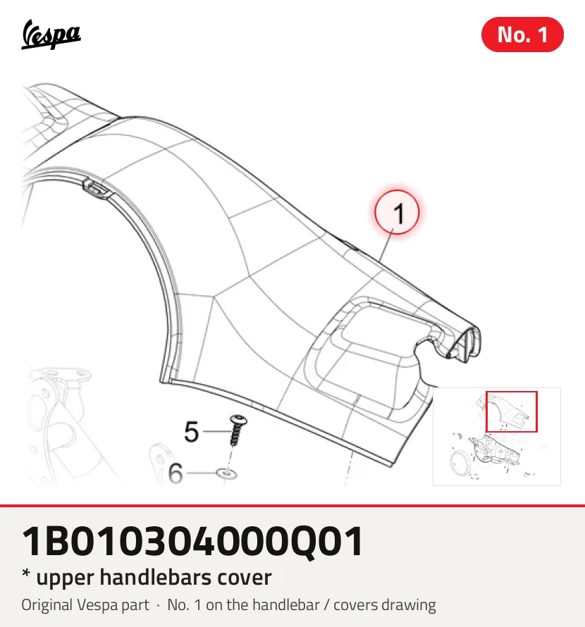 * UPPER HANDLEBARS COVER