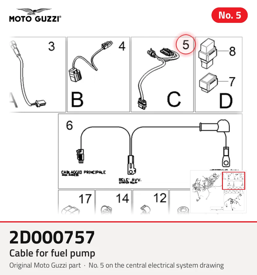 Cable for fuel pump