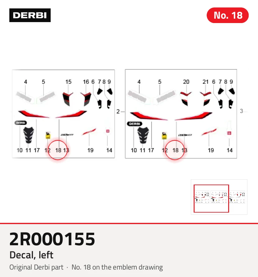 Decalque, à esquerda