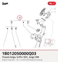 Telaio beige, suffisso: Q03_beige 598