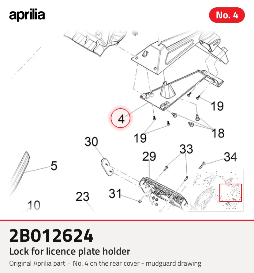 Lock for licence plate holder