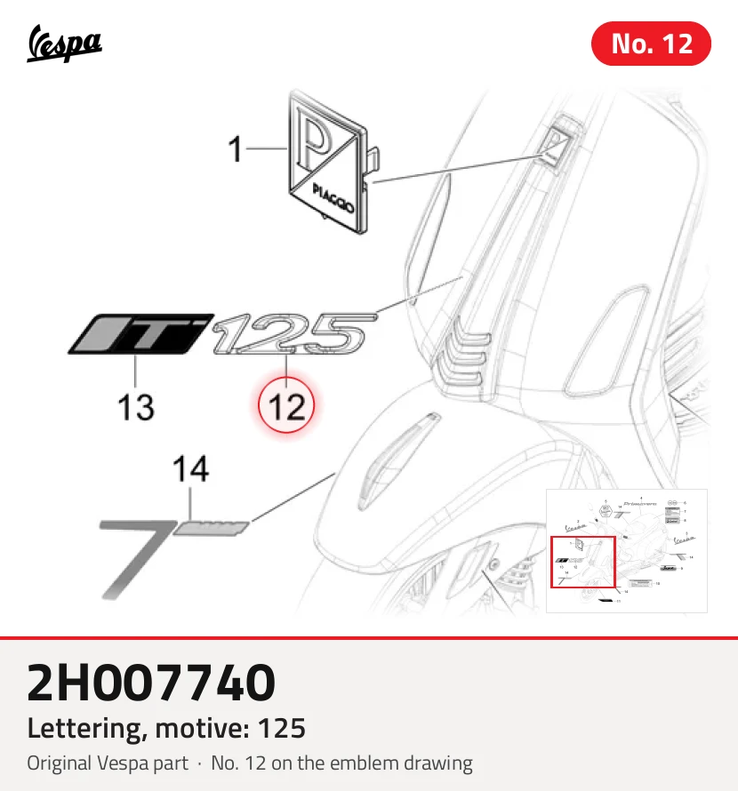 Lettering, motive: 125