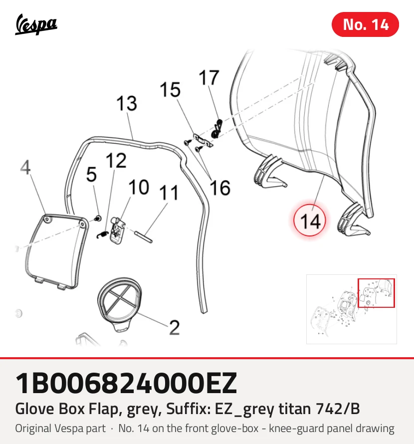 Aba de luvas, cinza, sufixo: ez_grey titan 742/b