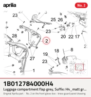 Klapa bagażnika szara, przyrostek: H4_matt grey 760/B