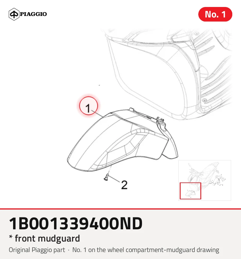 * Mudguard frontal
