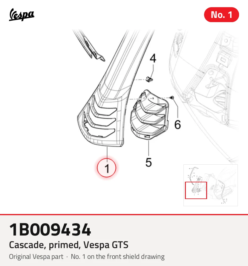 Cascade, con primer, Vespa GTS