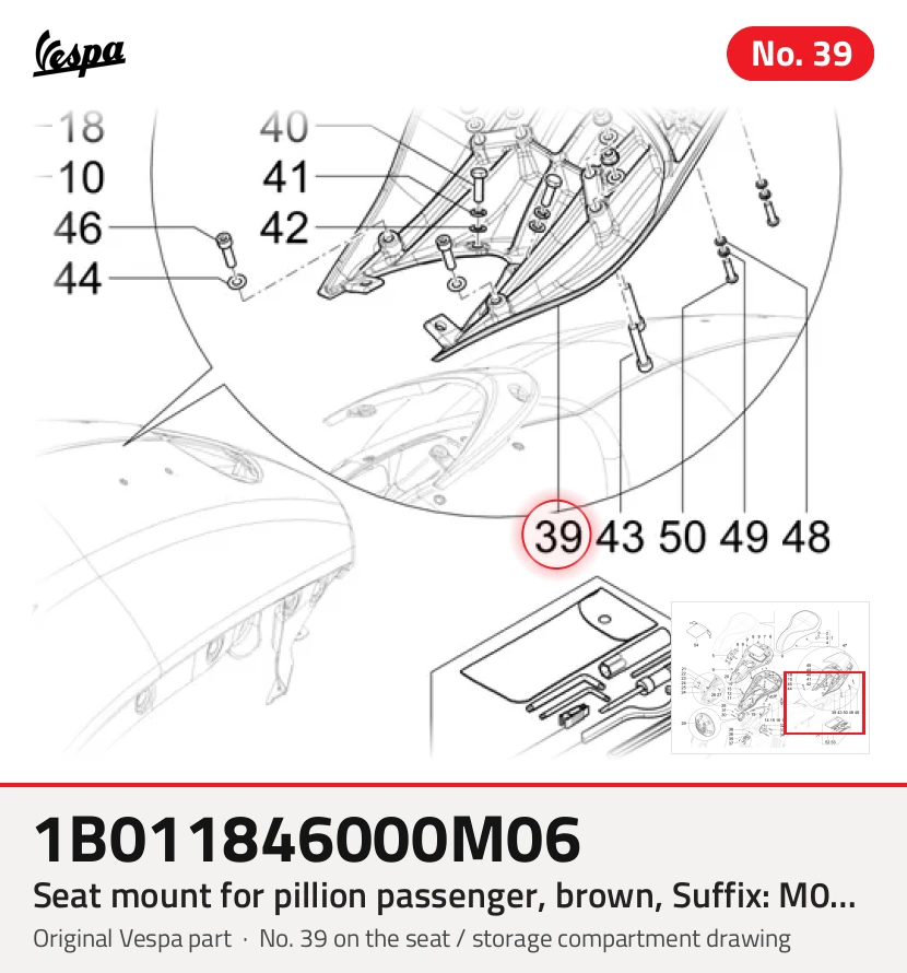 Support de selle pour passager, marron, suffixe : M05_braun Bay