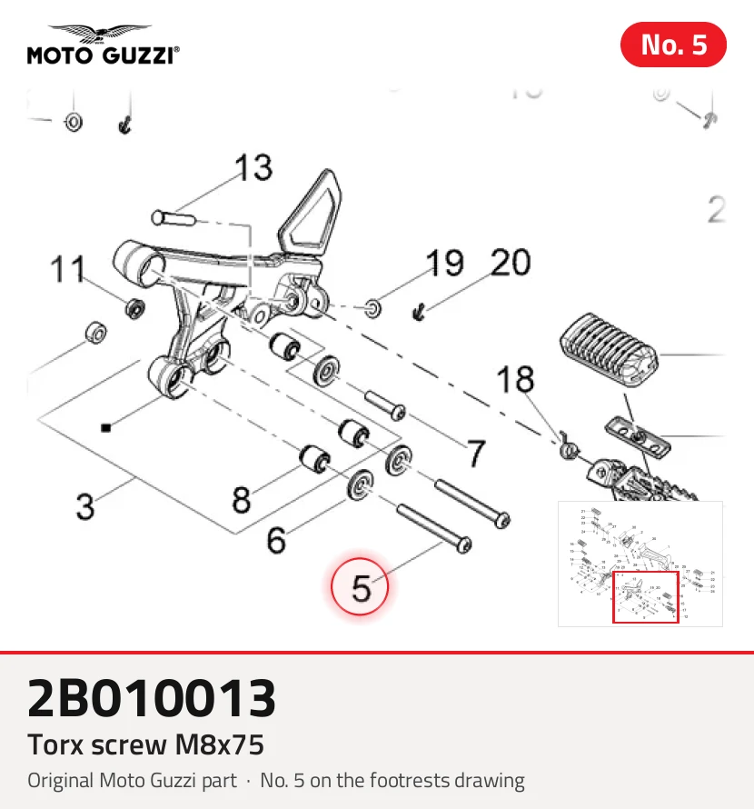 Tornillo Torx M8X75
