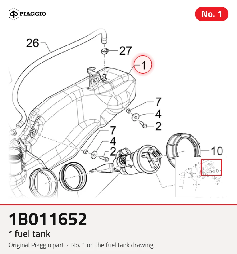 * Tanque de combustível