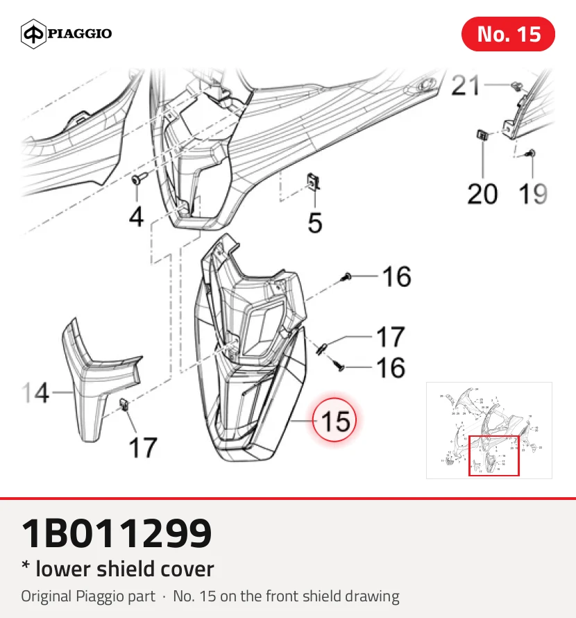 * Copertina di scudo inferiore