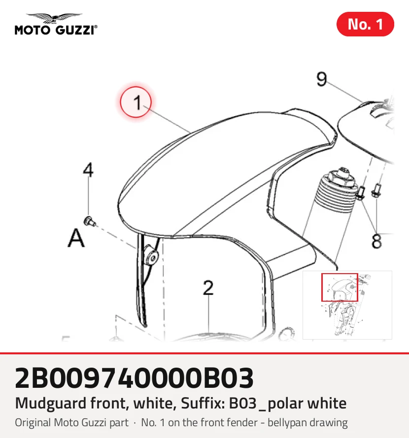 Front błotu, biały, sufiks: B03_Polar White