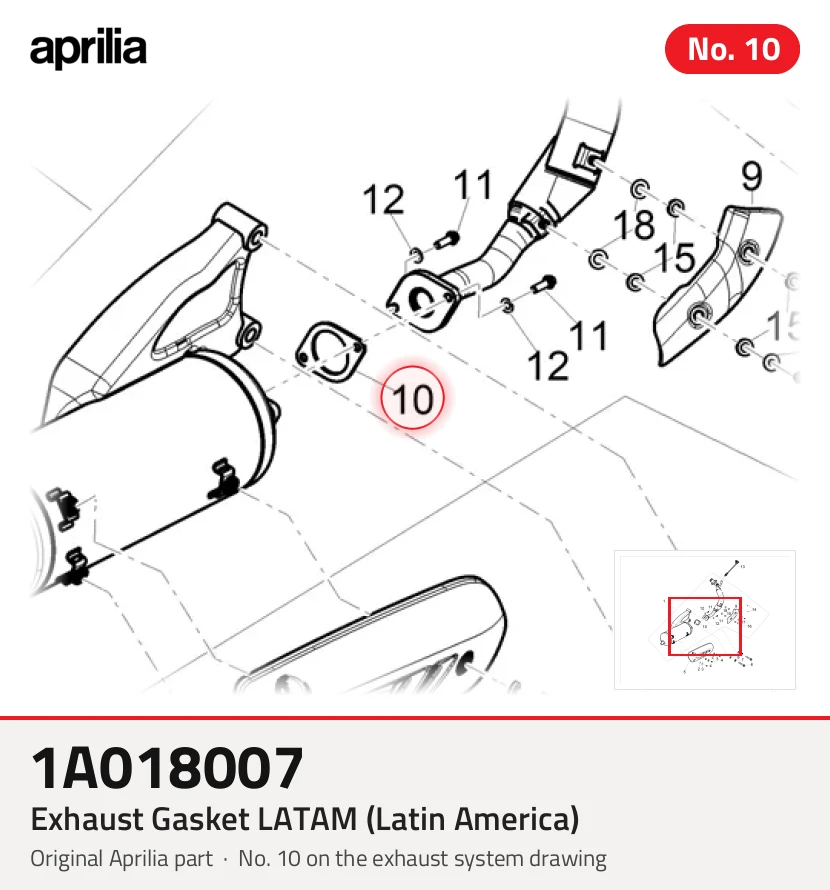 Joint d'échappement LATAM (Amérique latine)