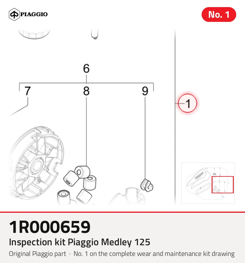 Kit de inspeção Piaggio Medley 125