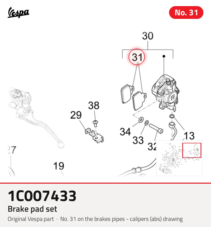 Brake pad set