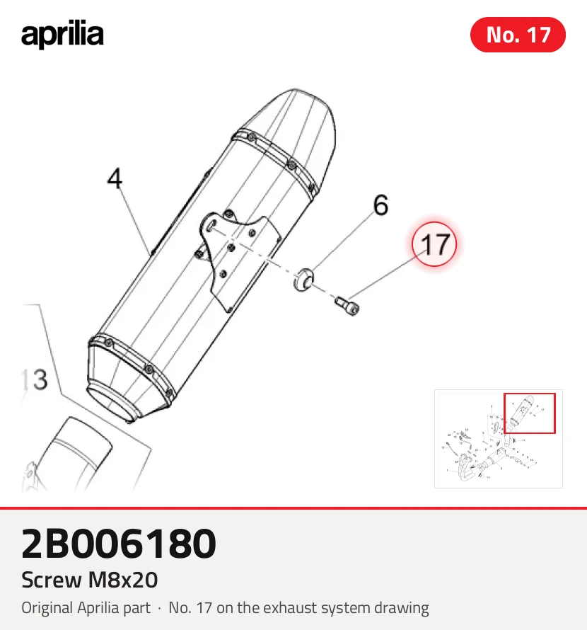 Screw M8x20
