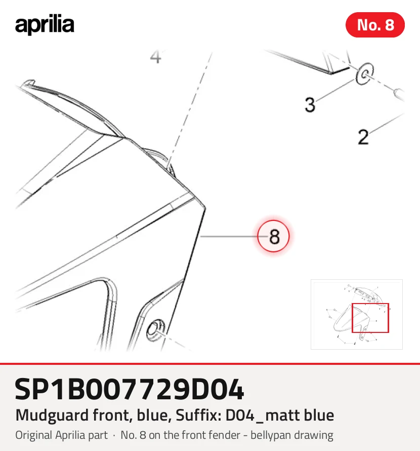 Kotflügel vorne, blau, Suffix: D04_blau matt