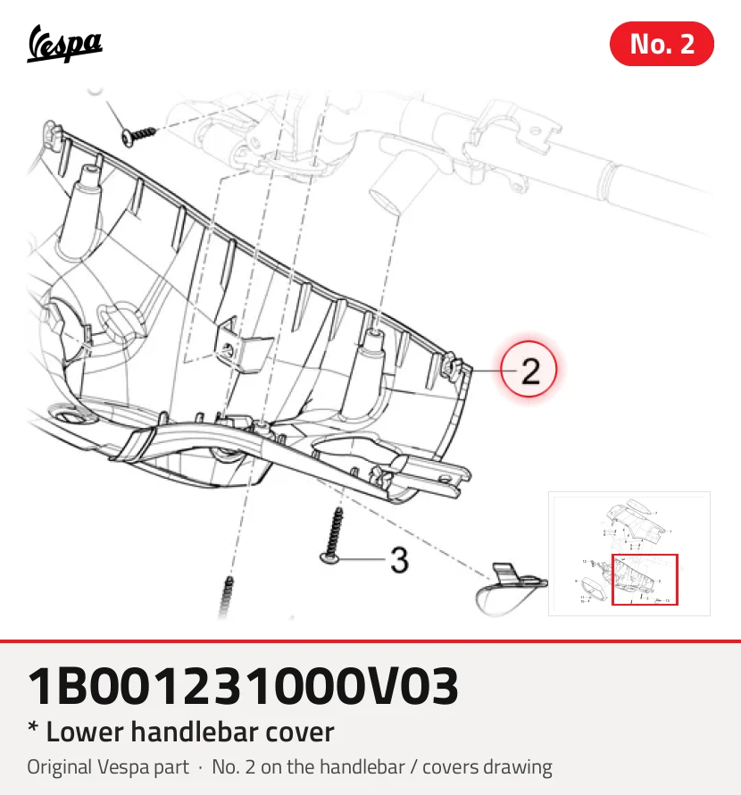 * Lower handlebar cover