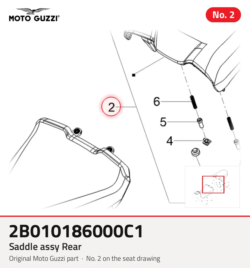 Saddle Assy arrière