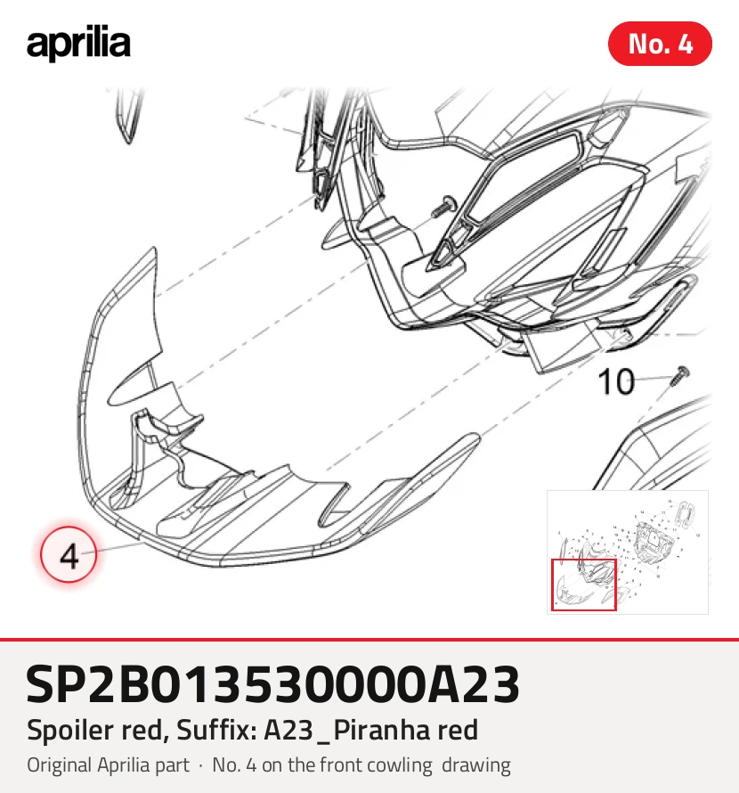 Spoiler rouge, suffixe : A23_Piranha red