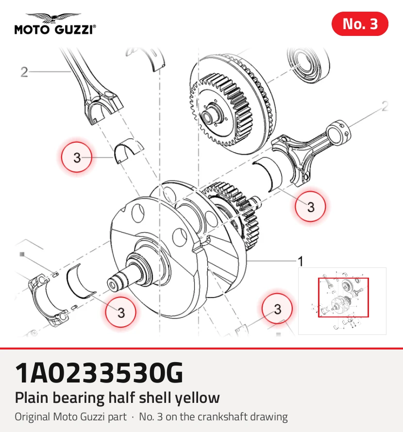 Cuscinetto semplice mezzo guscio giallo