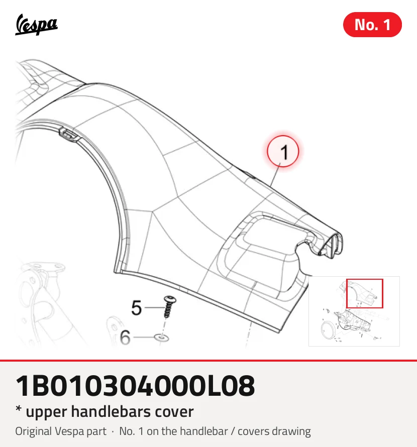 * UPPER HANDLEBARS COVER
