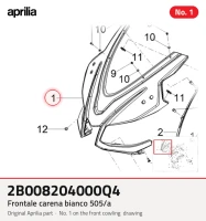 FRONTALE CARENA BIANCO 505/A