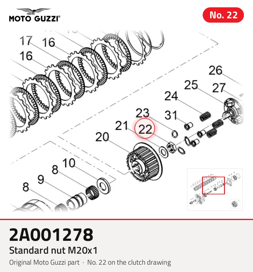 Standaardmoer M20x1