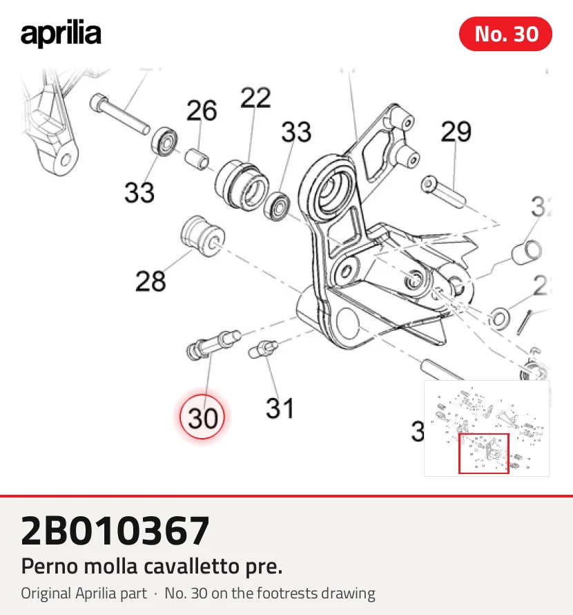 Perno Molla Cavalletto PR.