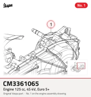 Motore 125 cc, 4S 4V, euro 5+