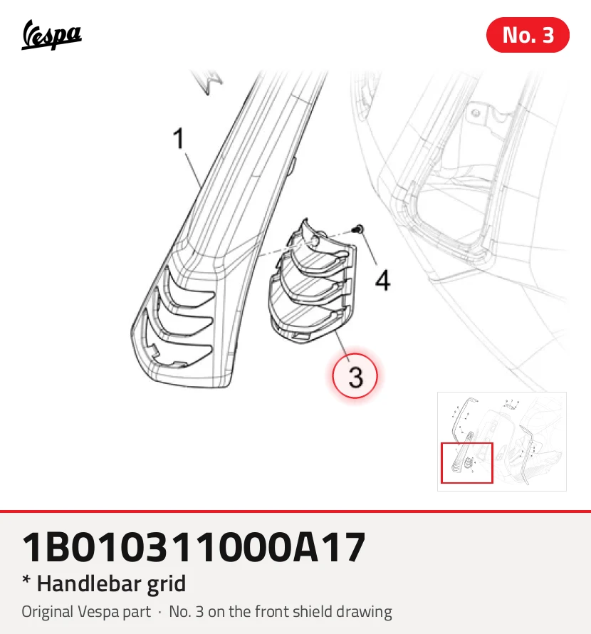 * Grade do guidão