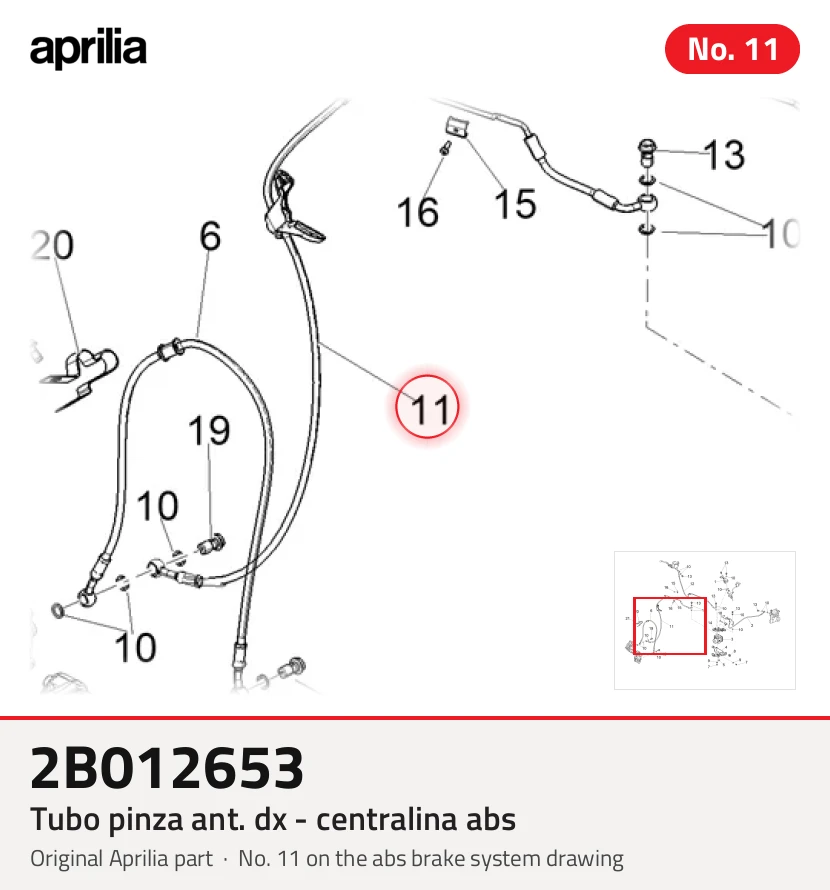 Tomo Pinza Ant. DX - ABS de Centralina
