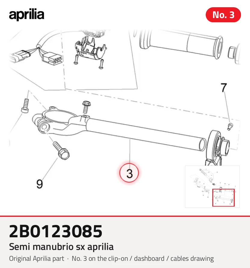 Semi-manubrio SX Aprilia