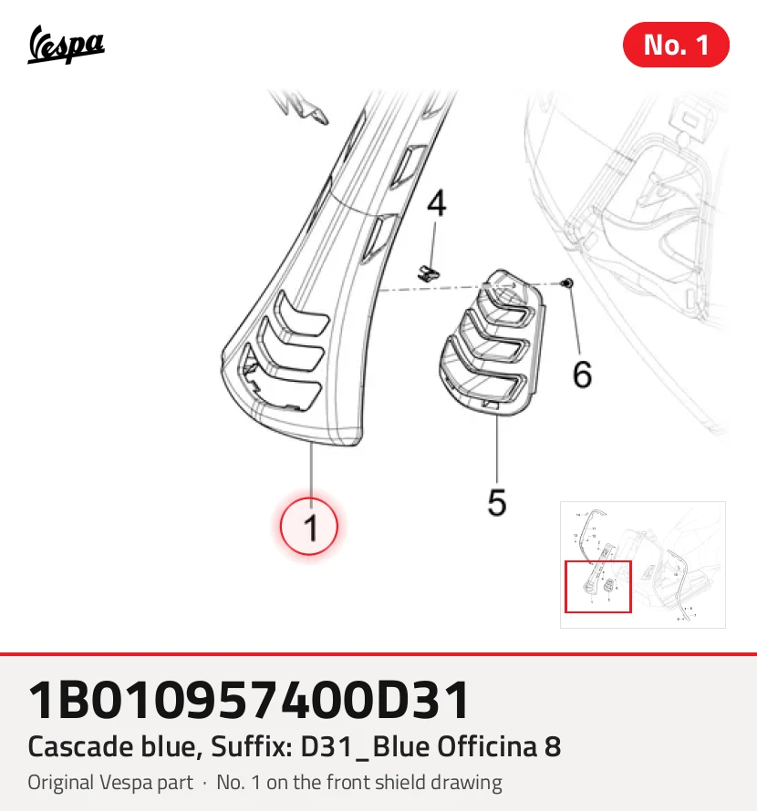 Cascade blue, Suffix: D31_Blue Officina 8
