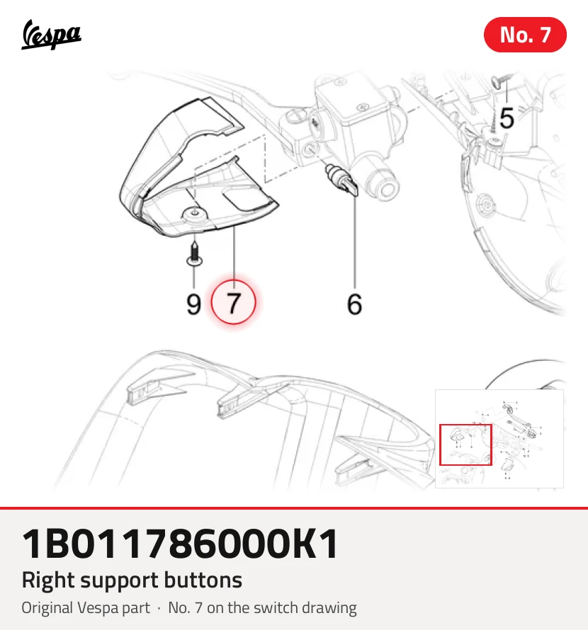 Botones de soporte derecho