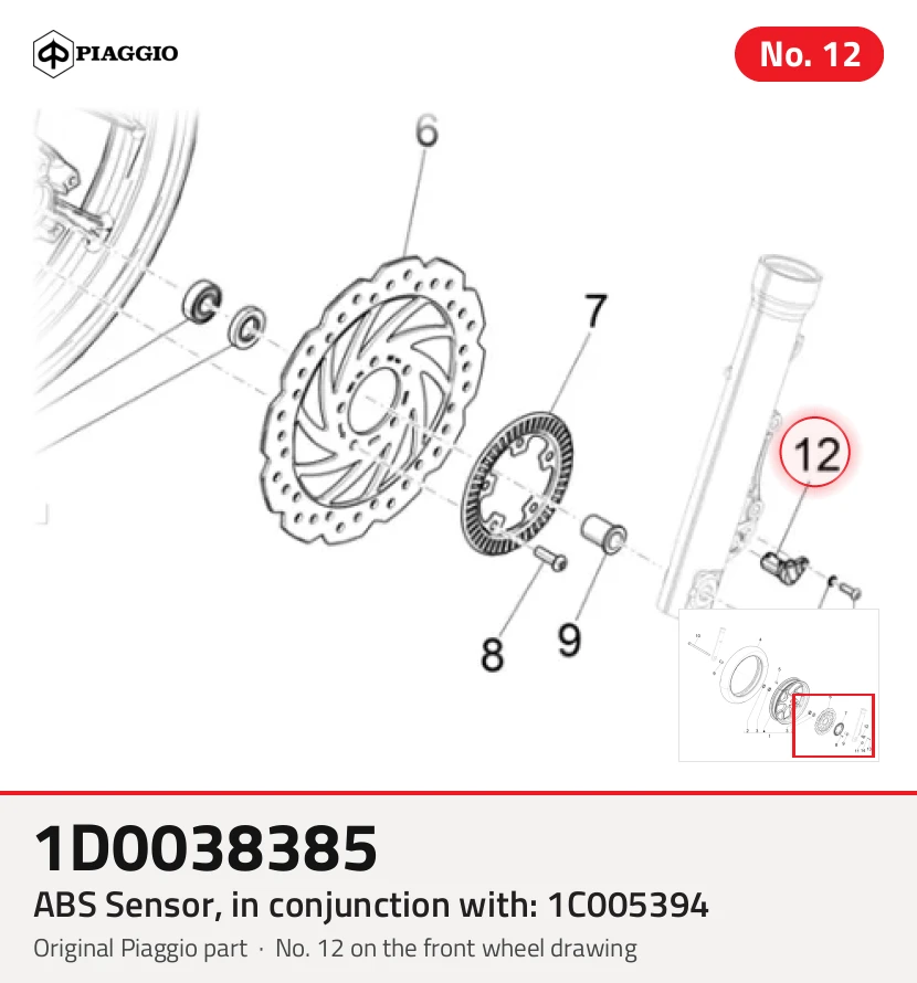ABS Sensor, in conjunction with: 1C005394