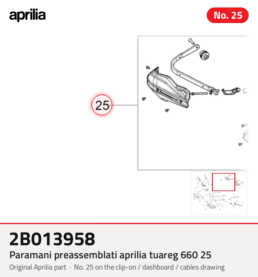 Premontaje de paramani APRILIA TUAREG 660 25