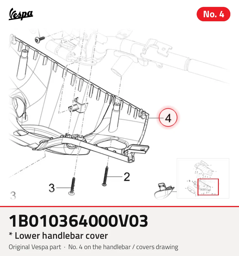 * Lower handlebar cover