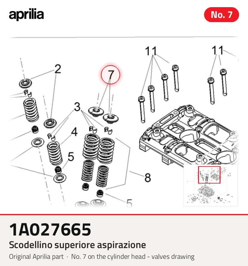 Coupelle d'admission supérieure