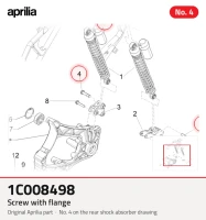 Screw with flange